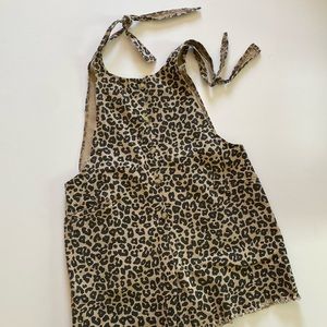 Leopard Print Overall Romper